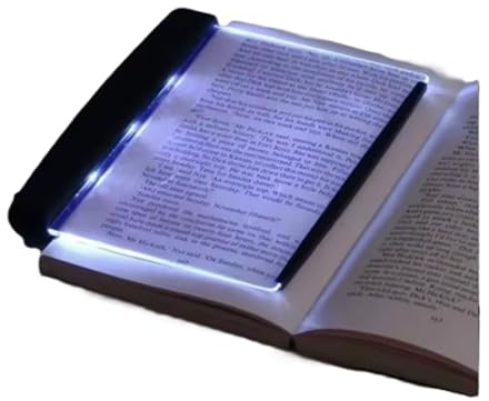 Générique Lampe de Lecture LED Portable pour Livre, Panneau Lumineux Plat, Éclairage Nocturne, 17 x 14 cm