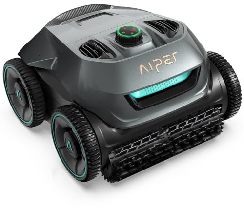 AIPER Seagull Pro Robot Piscine sans Fil Fond et Parois, Nettoyage Ligne d'eau, 4 Moteurs, Navigation Intelligente WavePath, 150 Min Autonomie, Piscine 150 m² (Reconditionné)