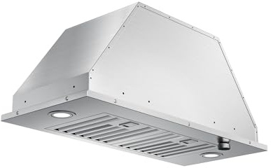 JOCO 30 Inch Range Hood Insert, 900 CFM Stainless Steel Built-In Kitchen Vent Hood, Convertible for Ducted or Ductless Installation, 4-Speed Knob Control, Model B01-30K