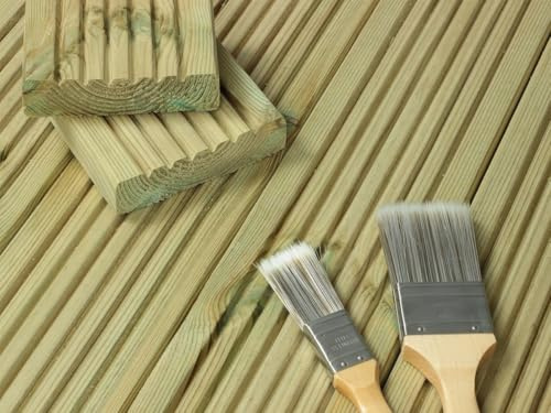 eDecks ChunkyDeck 3000mm Decking Boards - Pressure Treated Timber - 120mm x 32mm - Pack of 10 - Durable Softwood Deck Boards for Patios, Terraces & Landscaping