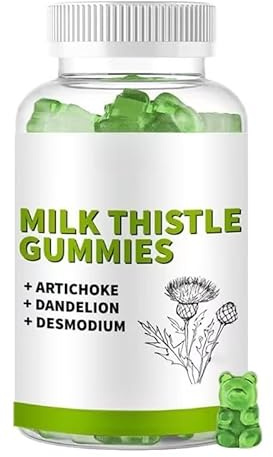 Milk Thistle Gummies – Stödjer Leverfunktion Och Rengör – För Antioxidantstöd, Lever Och Hud – Vegansk, Glutenfri