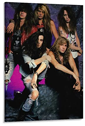 Quadro A Olio su Tela Senza Cornice Skid Row Retro American Rock Band Tutti i Membri Soggiorno Poster Camera da Letto Pittura 60x90cm