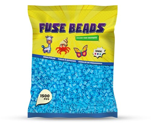 Benny Beads 1500st Strykpärlor, 5mm Midi Storlek, Kreativa Tillbehör för DIY-projekt, Fuse Beads för Barn