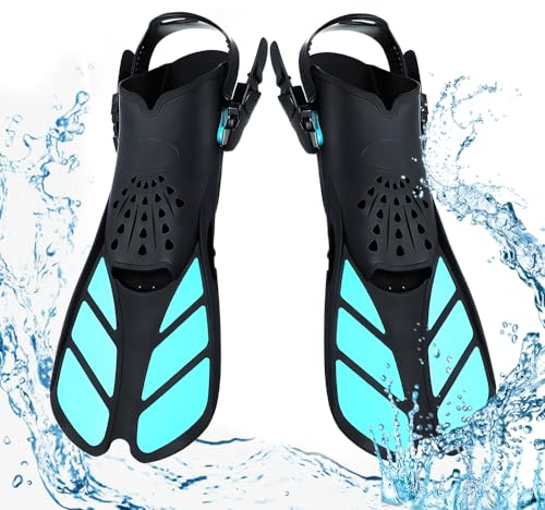 BNGXR Schnorchelflossen,Flossen Verstellbar Erwachsene Reisegröße Schwimmflossen Unisex Taucherflossen verstellbare Schwimmflossen, Schnorchelflossen, Schnorcheln, (m)