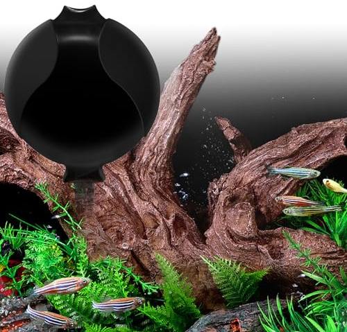 MKNZOME Pompe à Air Aquarium, 1.3W Bulleur Aquarium Silencieux, Aérateur d'oxygène Mini avec Pierre à Bulles, Tubes d'air, Clapet Anti-Retour, Ventouse, Noir#2