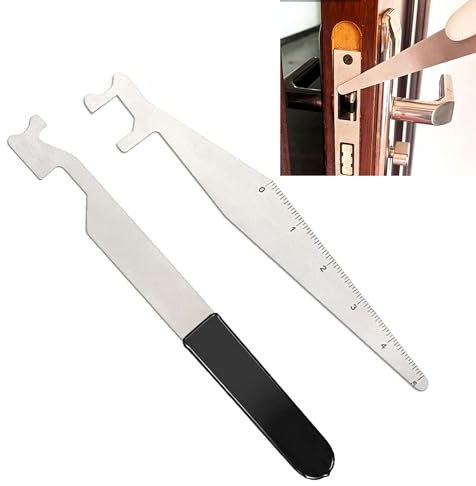 Hayaww 2 pcs Türöffnungswerkzeug,Dietrich-Notfallschlüssel,Tür Öffnungs Werkzeug Set,Lockpicking-Werkzeuge,Schloss Bypass,Türöffner, Hebel, Präzises Tür-Dietrich-Werkzeug Für Lockpicking