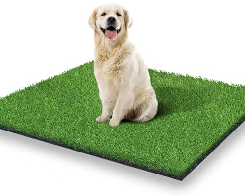 STARROAD-TIM 80*100CM Kunstrasen Outdoor Hundeklo für Zuhause Hundetoilette Wohnung Hundetoilette Balkon Wiederverwendbare Trainingsunterlagen für Hunde Waschbar Haustier-Urinunterlage Rasen Dekoratio