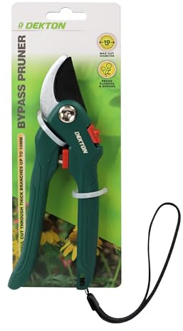 Dekton by-Pass Pruner - Precision Garden Shears for Clean Cutting | Ergonomic Non-Slip Handle | Ideal for Branches, Plants, and Flowers | Durable Blade | Corrosion-Resistant Pruning Tool