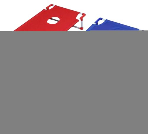 Cornhole Spelset Hopfällbar 58 x 51 cm Bräda Inkluderar 8 Ärtpåseleksaker
