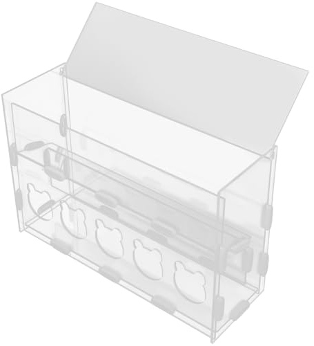 minkissy Rutin Chicken Feeder Container Acrylic Sturdy Food Grade Water Container 1.5kg Capacity Suitable for Parrots and Small Pets Feeding