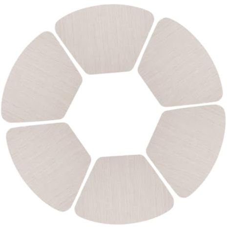 Bordstabletter 6 delar paket med Pvc fläktformade vävda bordstabletter 33 * 48 cm värmeisolerande vattentät lätt att rengöra av vit
