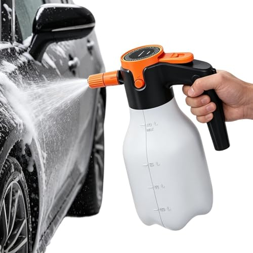 Nebulizzatore di schiuma, nebulizzatore ricaricabile da 2 litri, spruzzatore di schiuma per lavaggio auto, per pulizia esterna, giardino, casa, prato