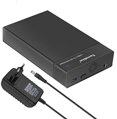 Tccmebius TCC-S863-DE USB 3.0 a SATA Externo Recinto del Disco Duro Caso para 2.5 3.5 Pulgadas SATA I/II/III HDD y SSD (Apoyo Máximo de 20TB), Apoyo UASP, Instalación Sin Herramientas