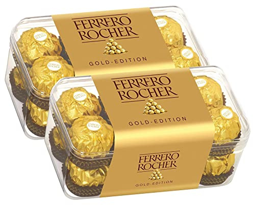Ferrero Rocher T16 - (2 Confezioni da 16) - Scatola regalo trasparente - Totale 32 Praline