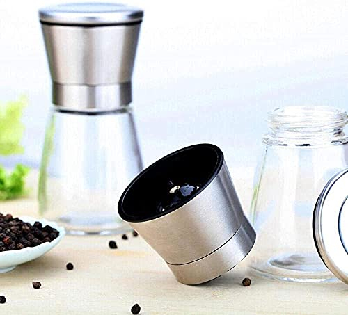 TONZN Moulin à Chili Manuel Portable Moulin à Saucisse Outil de Cuisine Rechargeable réglable Moulin à sel Moulin à Poivre Chili Moulin à Poivre Moulin à sel Moulins à sel et à Poivre