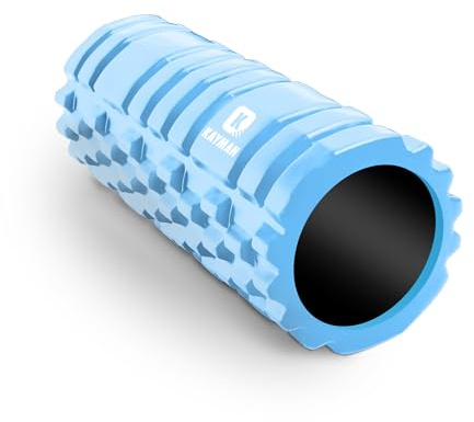 Kayman Foam Rollers for Muscles (33x13x33 cm), Portable Massage Roller for Deep Tissue Relief & Recovery, Foam Roller for Back Pain, Boosts Blood Flow After Running, Gym, Pilates & Yoga