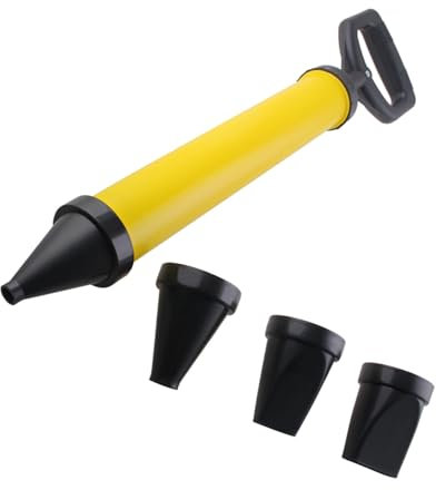 GIVIHGETI Pistola de juntas para mortero, jeringa de mortero con 4 boquillas, bomba de mortero manual, jeringa de hormigón, jeringa con accesorios, jeringa de mortero, bomba de mortero manual, jeringa