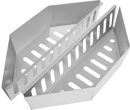 QAZWZG Panier à Charbon De Bois 2 pièces Panier à Charbon de Bois Porte-Charbon en Acier, 15 Pouces de Long Panier de Gril Porte-Charbon de Bois conteneur de Charbon de Bois pour Barbecue