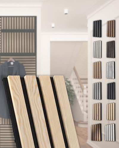 Akustikpaneele für Feuchträume - 2400 × 561 mm, (1 Paneel, Kiefer-Optik) | schallabsorbierend & feuchtigkeitsbeständig | für Bad, Terrasse, Wintergarten | Wand- & Deckenmontage