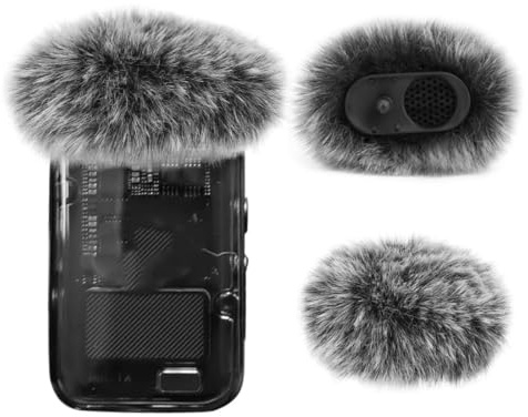 2 Pièces Bonnette Micro Anti Vent Compatible avec DJI Mic 2 Lavalier sans Fil et OSMO Pocket 3 Créateur, Mousse Micro en Fourrure Filtre Anti Pop Professionel Adapté à DJI Mic 2