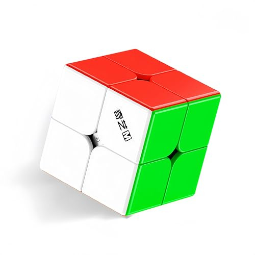 XMDCuber QY Toys, Speed Cube magnetico di precisione, 2 x 2-48, cubo ad alta velocità senza adesivi da 50 mm, per competizioni e allenamento, rotazione fluida e veloce (cubo puzzle 2 x 2 x 2)