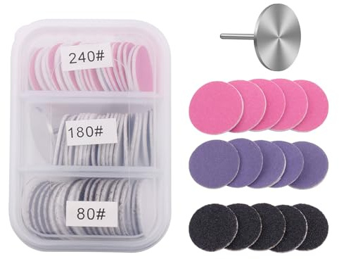 Durability Replaceable Disc Nails Care Tool with Ergonomic Design for Long Lasting 240#180# 80# Discs Buffer