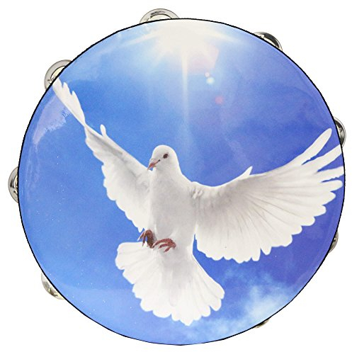 Danzcue 25,4 cm Anbetungstaube zweireihiges Schellen-Tamburin