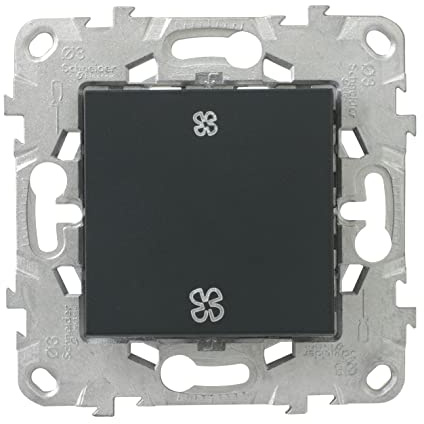 Interrupteur va-et-vient VMC 10A connexion rapide anthracite Unica