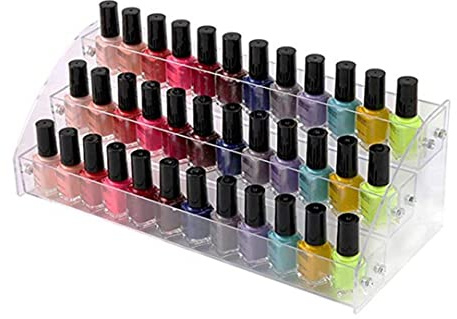 Nagelbord, nagellack arrangör 2 lager nagellack visningsstativ akryl nagellack ställ hållare för oljeflaska organisering smycken smink organisatör, 3 lager, 3 Layer