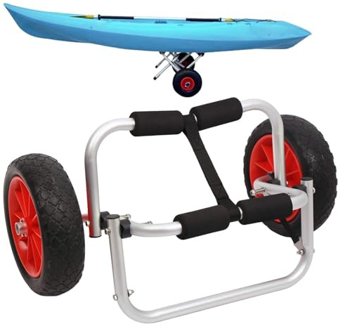 Kayak Cart - Heavy Duty & Safe Strong Canoe Boat Rolling Cart Kayak Boat Trailer with Canoe Rolling Kayak Cart