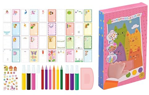 ETUCYNG Rainbow ScratchArt for Children, DIY Picture, Painting, ScratchArt Rainbow Notes, DIY Christmas Picture, Scratch Pictures Cards Leaves