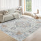 OMERAI Vintage Teppich Wohnzimmer 120X170CM Waschbarer Teppich Boho Teppiche Kurzflor rutschfest Carpet für Schlafzimmer, Esszimmer, Taupe Braun