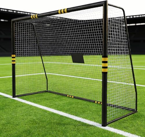 GarveeHome Outdoor Football Goal, Large Soccertor, Weatherproof and Shock-Absorbing Design, Goal Wall for Children and Adults, Ideal for Garden, Training and Leisure