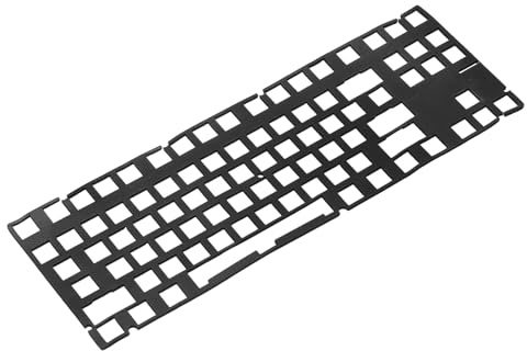 PATIKIL Espuma de teclado de 5 x 14 pulgadas, 87 diseños de teclado de amortiguación de sonido, almohadilla de espuma, interruptores amortiguadores para teclados mecánicos, color negro
