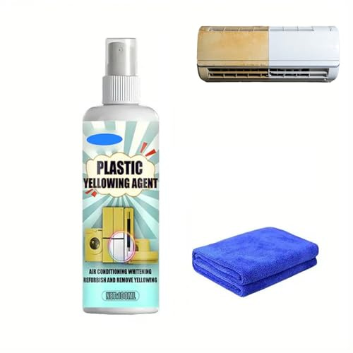 Plastica ingiallimento rimozione restauratore spray, 100 ml detergente per plastica, ingiallimento, rimozione di nicotina, spray detergente, ingiallimento per superfici in PVC e plastica bianca (1