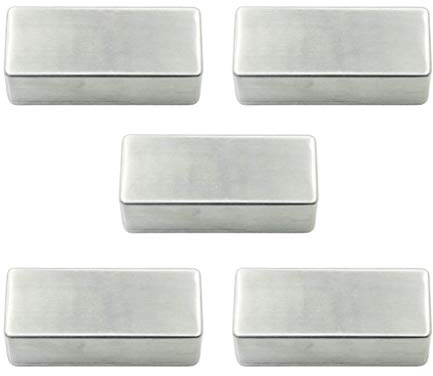 Tubayia 5 stycken gitarrer effektpedal aluminium stomp box hus för gitarr tillbehör