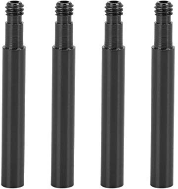 X AUTOHAUX 4Stk. 50mm Aluminum Legierung Fahrrad französisch Typ Ventil Extender Erweiterung Schwarz