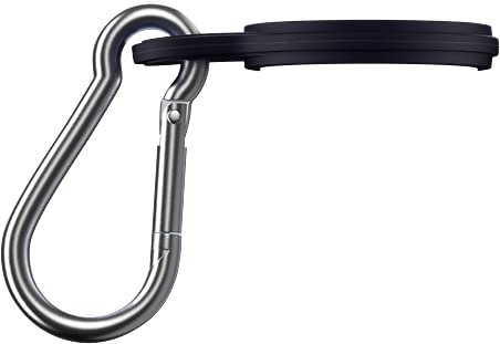 Chilly's CBCARMABLU Carabiner Hook Made of Stainless Steel and Silicone in Matte Blue for Bottles with a Volume of 260 ml or 500 ml