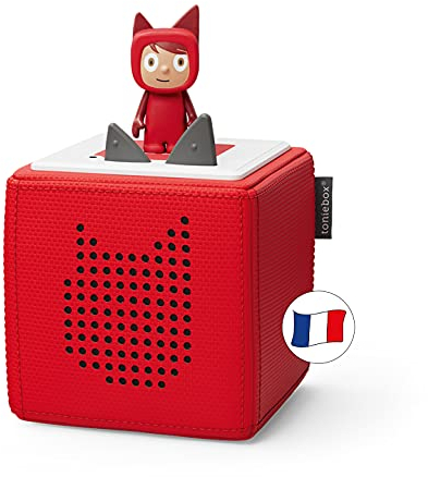 tonies Mon Premier Coffret Toniebox Rouge + 1 Figurine Tonie Créatif, boîte à Histoire & Musique pour Enfant 3-7 Ans, conteuse d'histoire Robuste & Facile à Utiliser avec Figurine à Collectionner