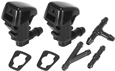 X AUTOHAUX 5Stk. Frontscheibenwaschdüsen Scheibenwaschdüse Heckscheibe Scheibenwischer Spritzdüse für Dodg mit Stecker