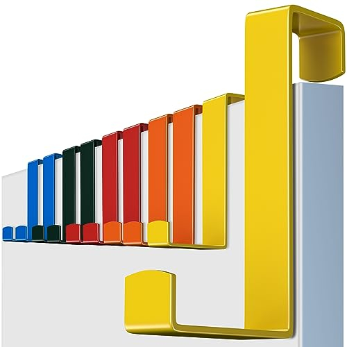 MOSUO Gancio per Porta, 10 Pezzi Porta Asciugamani Acciaio Inossidabile, Ganci Appendiabiti per Camera Da Letto, Bagno, Cucina, Armadietto, Colorato