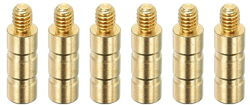 PATIKIL 50 Grano Tiro con Arco Flecha Insertar 0.244 Pulgada, 6 Paquete Latón Flecha Peso Perno para Campo Puntos Eje