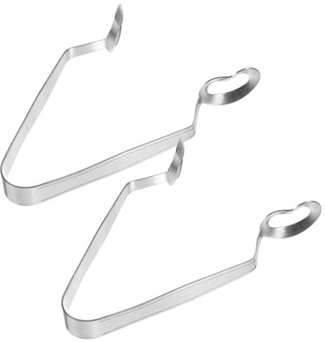 ABOOFAN 2St Schnecken clip aus Edelstahl Schneckengabel Snack Obst Zangen zum Sammeln von Schalentieren Muschelzange Rostfreier Stahl Schneckenzange Salathalter Flussschnecke Essenszange