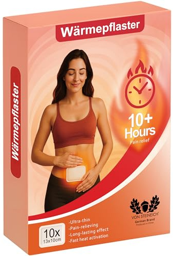 VON STEINEICH Pansements chauffants pour les règles, le cou, le dos et les épaules – Chaleur efficace contre les douleurs menstruelles, les tensions musculaires, les douleurs menstruelles et les