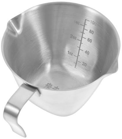 Mikikit Tazza Da Caffè Espresso in Acciaio Con Misuratore Supporto Per Caffè Espresso Con Scala Con Manico Ergonomico