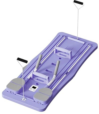 Pilates Board, multifunktionell magtränare, magrulle, automatisk återstudsning, träningsutrustning för hemmet, tyst, magtränare och motståndsband (AA)