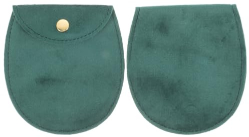 WHAMVOX 2pezzi Sacchetti per Orologio da Tasca in Velluto Verde Stile Retrò Borsa Porta Orologio Portatile Protettiva Contro Graffi e Sporco per Conservazione Orologi