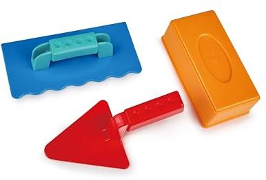 Hape Maurermeister-Set - Kreatives Maurer- und Baustellen-Set für drinnen und draußen, Robustes Lernspielzeug für Kleinkinder, BAU- und Konstruktionsspielzeug für Kinder ab 18 Monaten