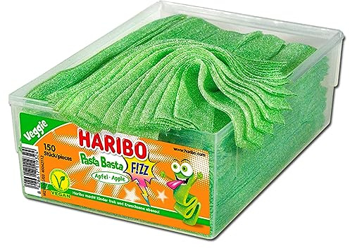 HARIBO - Pasta Basta - Fruchtgummi - Apfel - Box mit 150 Stück