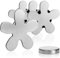 com-four® 4X Tischdeckenbeschwerer - Tischtuchgewichte aus Edelstahl - magnetische Tischtuchklammer - ca. 45 g